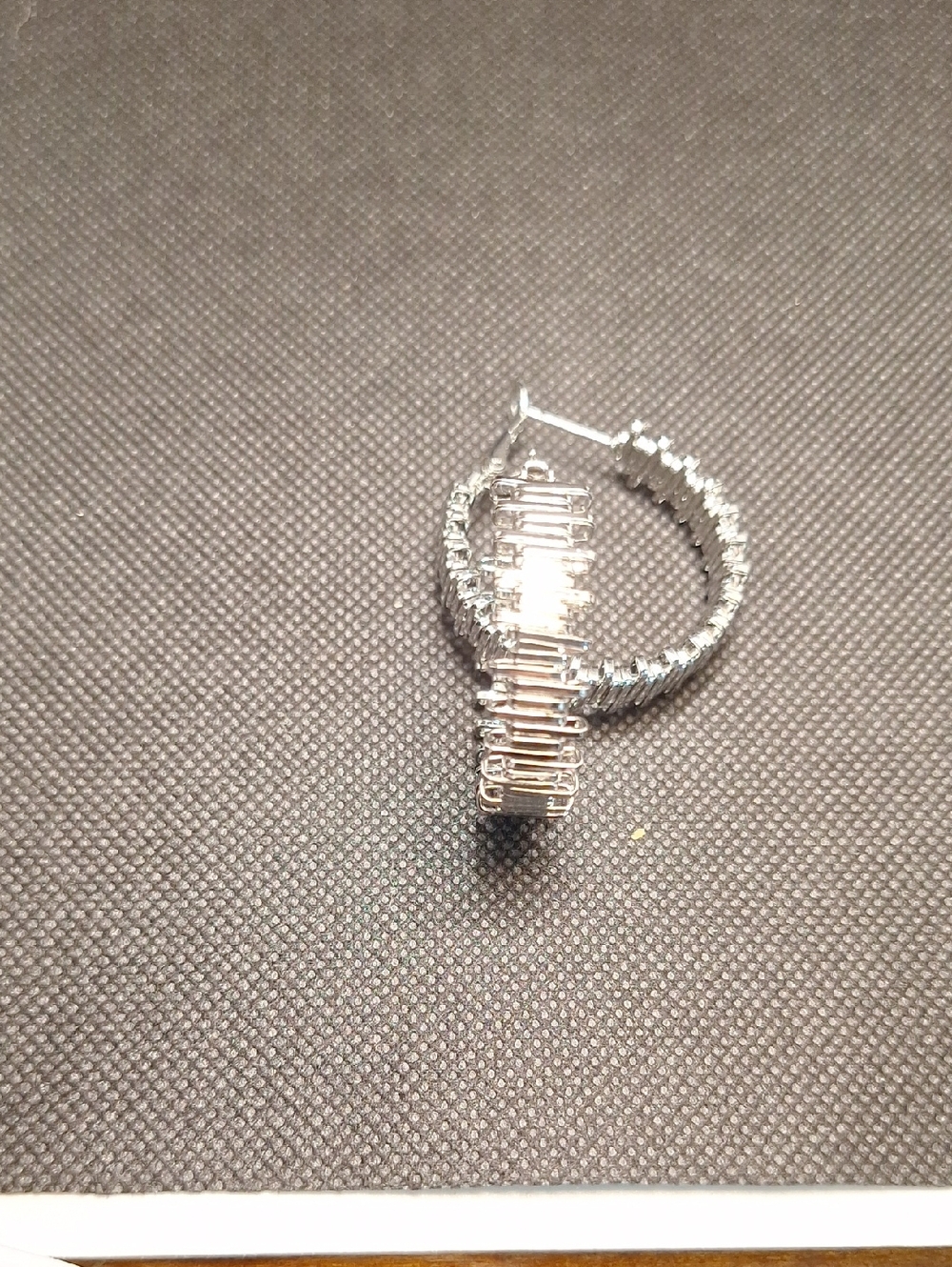 Classic Silver Crystal Hoop Earrings - Women's Jewelry